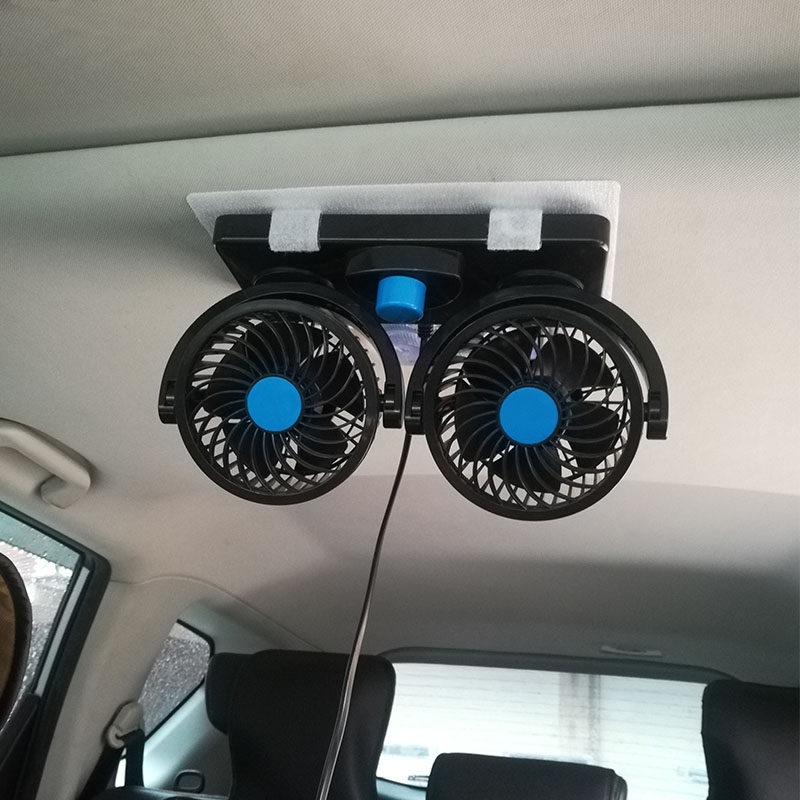现货速发车载风扇12v24v大货车吊吸顶式强力静音大风力制冷车内用