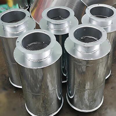 现货厂家通风管道消声器镀锌风管消音器工业排出R风口风机管道消
