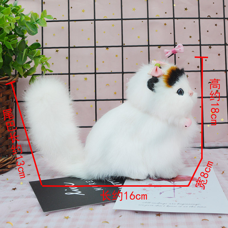 现货速发可爱会叫的猫咪动物玩偶毛绒玩具创意生日礼物饰品摆件小