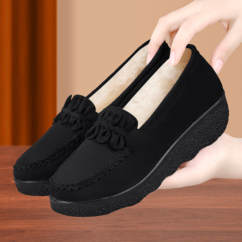 老北京布鞋女秋冬加绒保暖2025新款正品豆豆鞋中老年妈妈工作棉鞋,女鞋,传统布鞋,淘宝优惠券,粉丝福利购,淘宝优惠卷