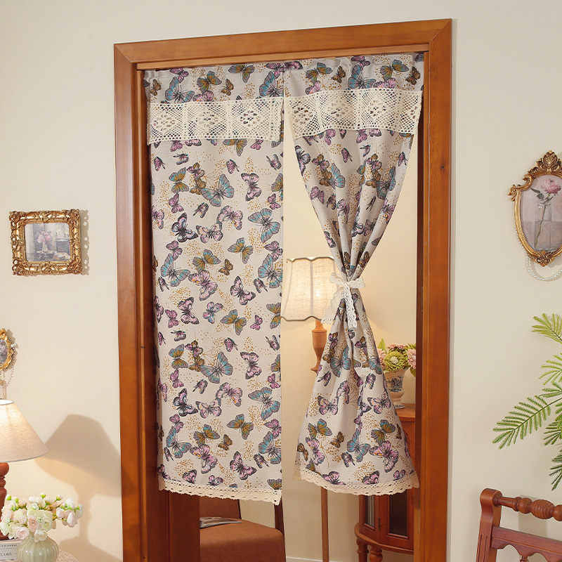 门帘隔断帘卧室厨房遮挡帘家用玄关卫生间隐私挂帘免打孔商用帘子