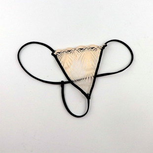 丁字裤内裤女高端性感时尚低腰透气锻面可爱细带2025新款三角裤
