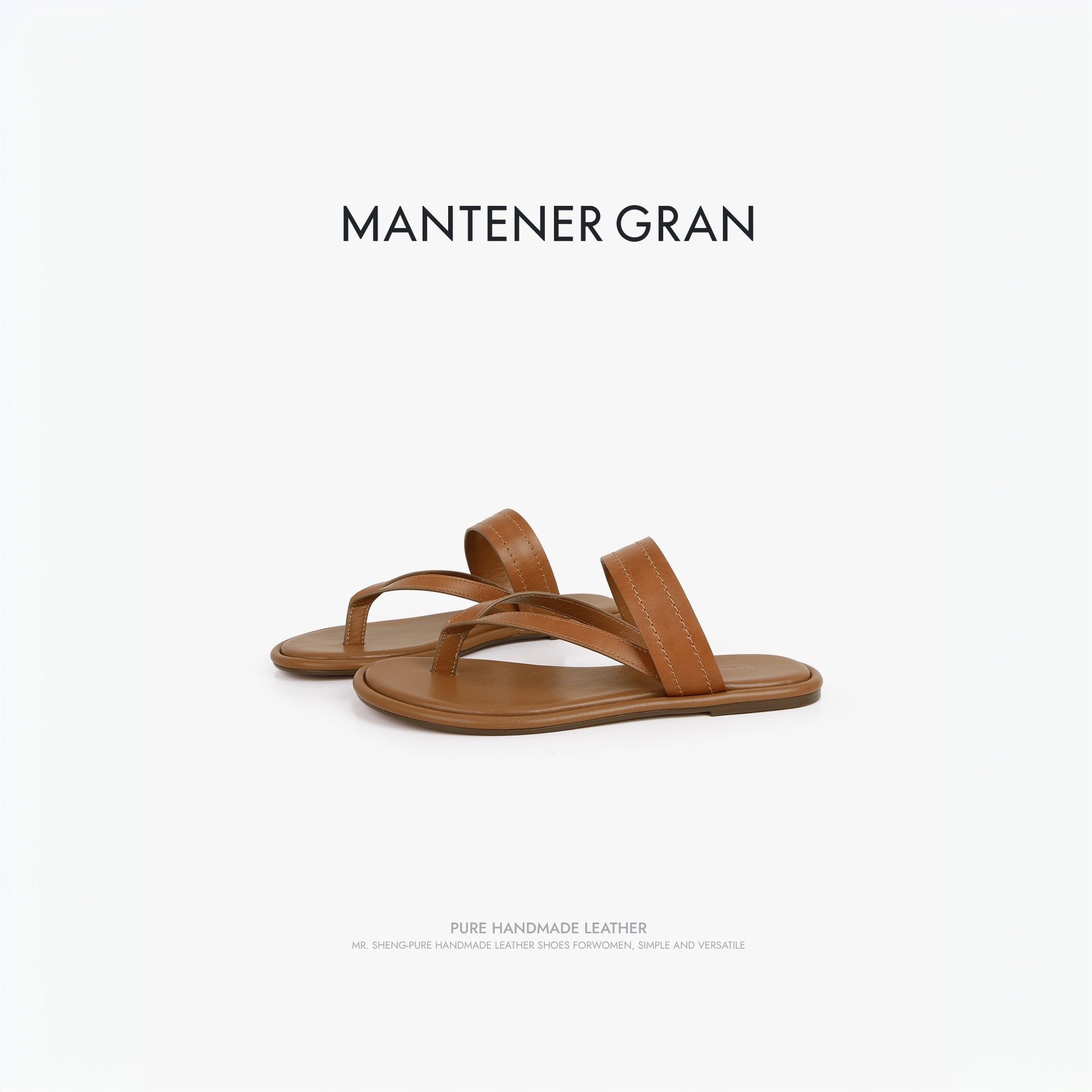 Mantener Gran人字拖女夏2025新款洋气时髦外穿绝美凉拖鞋 MG凉鞋