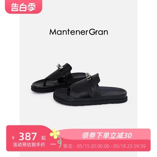 外穿人字夹趾凉拖鞋 Mantener 女夏季 Gran｜拖鞋 平底女士休闲凉鞋