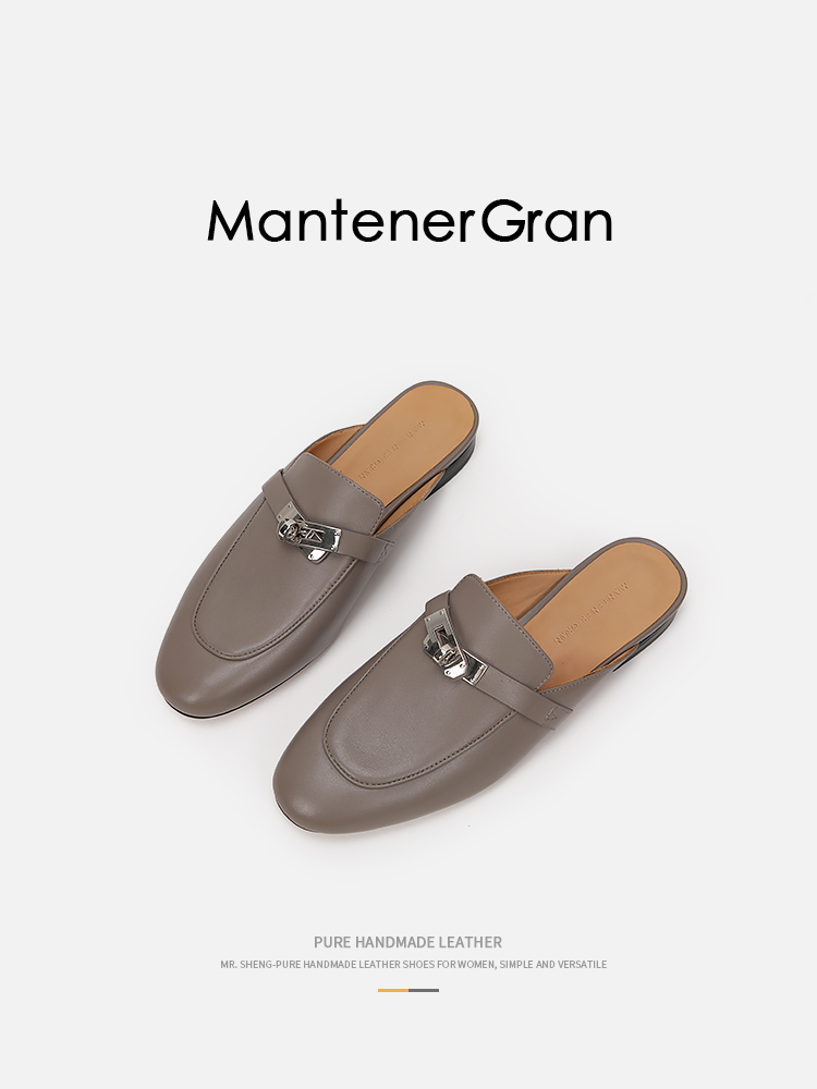 女夏外穿半拖鞋懒人包头