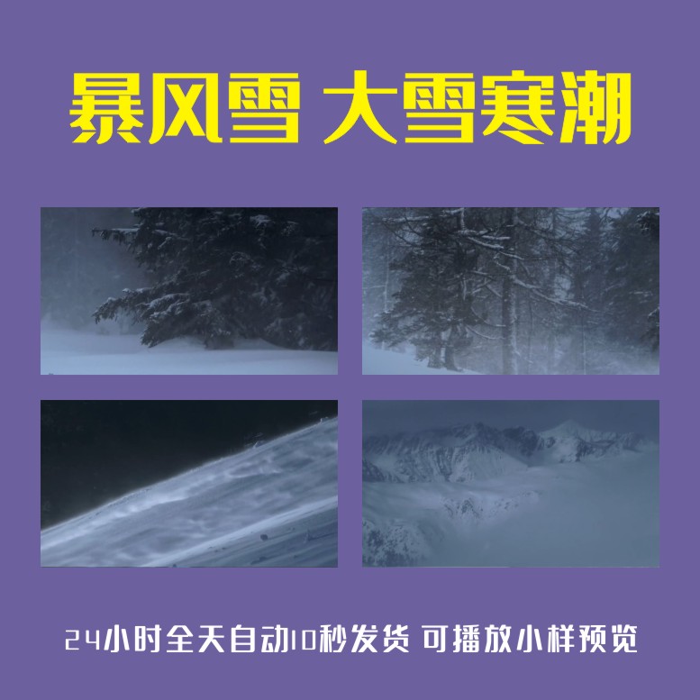 暴风雪大雪寒潮暴雪来袭冬季寒冷刺骨严寒风天气大雪纷飞视频素材