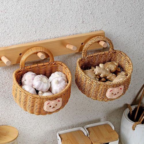 速发葱蛋蒜收纳筐家用厨房鸡姜挂篮免打孔卫品间洗漱用生置