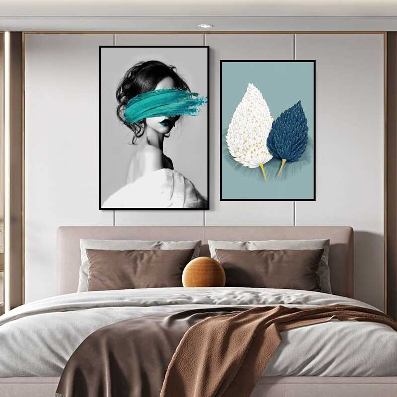 现货速发2022简约卧室牀头装饰画温馨主卧房间背景墙挂画宾馆酒店图片