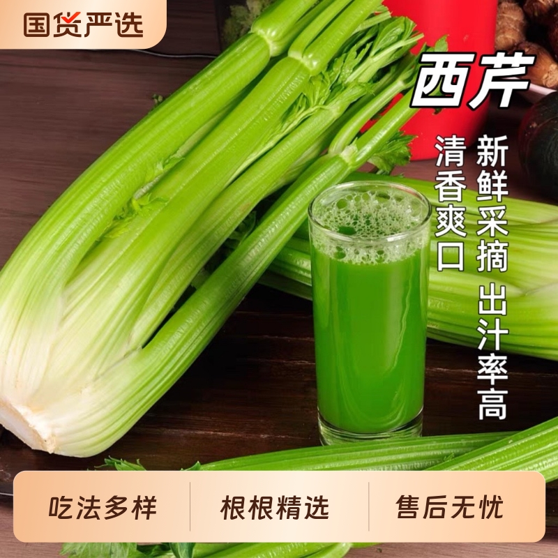 【胡鲜森】新鲜当季西芹3斤起芹菜榨汁专用蔬菜下划领补贴