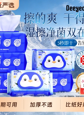 德佑湿厕纸山茶花家庭实惠装80抽大包洁厕湿纸巾男士女士通用