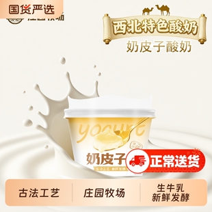 庄园牧场老兰州风味系列古法工艺奶皮子酸奶135g