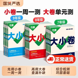 2026万唯中考大小卷七年级八年级九年级上册下册语文数学英语物理化学政历地人教版初中初一初二小四门试卷测试卷全套万维教育
