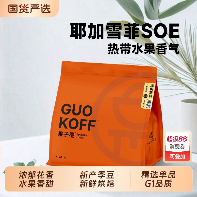 果子星耶加雪菲水洗咖啡豆