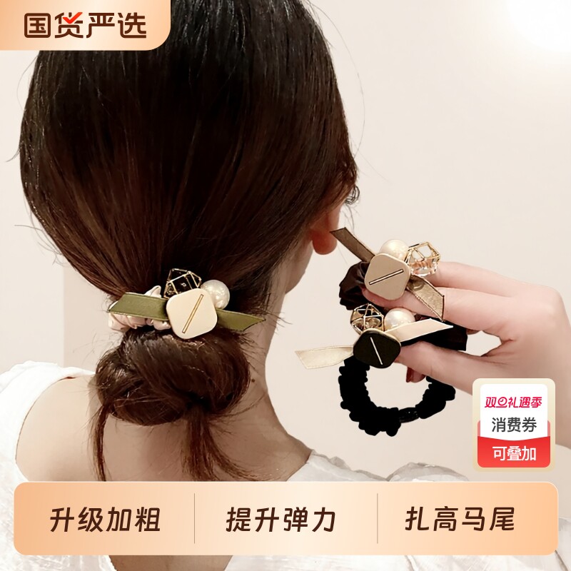 新款高级感小肠发圈网红发绳日韩气质粗皮筋女扎头头绳丸子头发饰