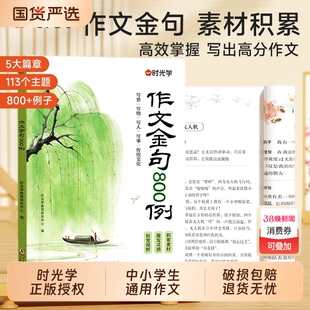 时光学作文金句800例小学作文好开头好结尾好词好句好段素材写作高分小学生句子积累三四五六年级写作文Q范文词语优美每日散文能力