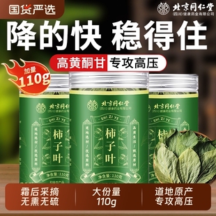 北京同仁堂柿子叶茶降鲜摘霜后血压干柿子叶中药材正品 官方旗舰店