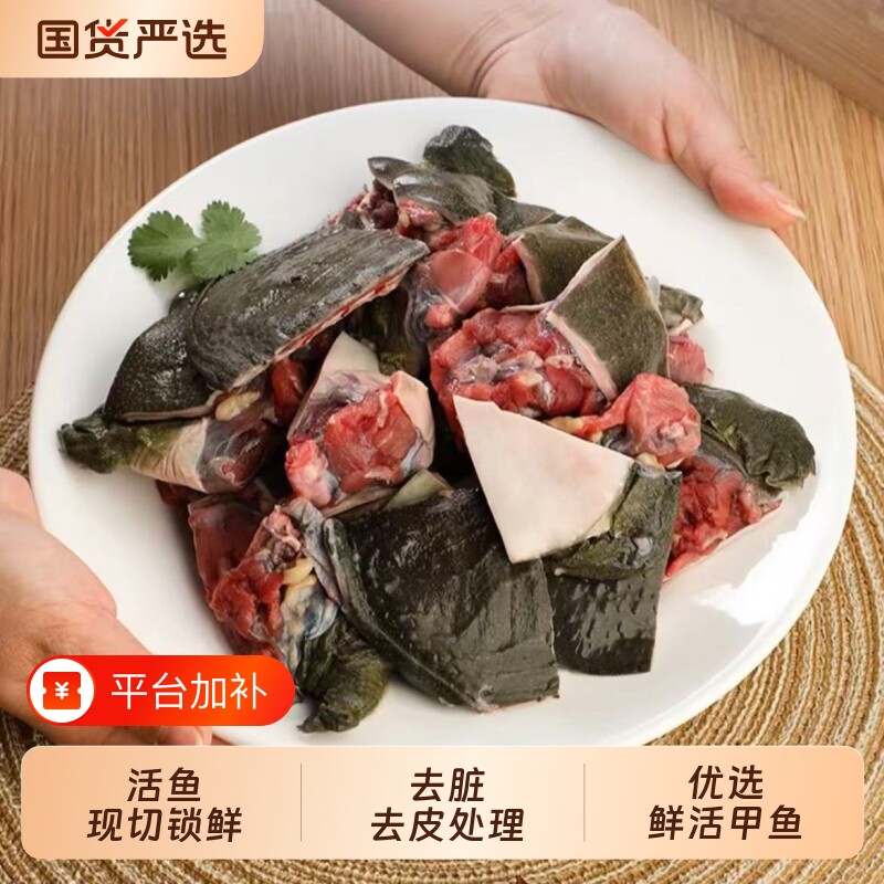 新鲜甲鱼切块活鱼现杀剁块外塘纯天然真空包装速冻锁鲜发货厂家