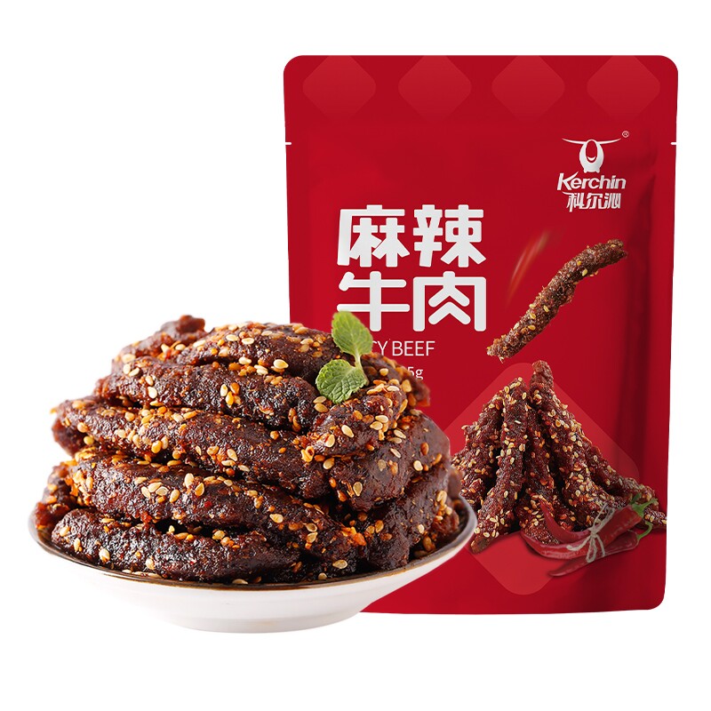 科尔沁麻辣牛肉105g*2袋 休闲零食牛肉干肉铺川味小吃开袋即食