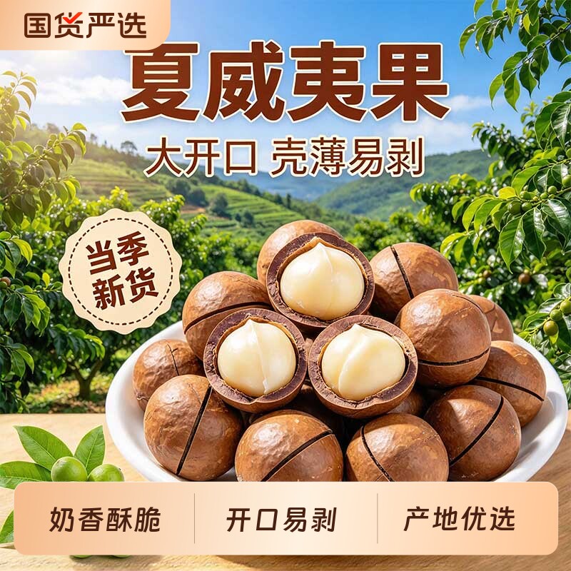 王口街夏威夷果奶香味坚果休闲零食批发袋装送开口器新货办公室