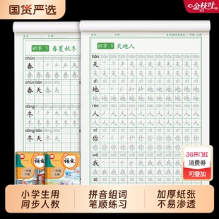 一年级练字字帖二年级三年级上册下册人教版教材同步练字帖暑假作业小学生专用语文一课一练一升二寒假衔接作文每日训练练习看图
