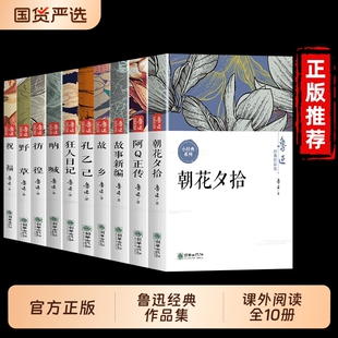 鲁迅全集原著正版10册六七年级阅读课外书初中生必读书籍五朝花夕拾狂人日记故乡野草呐喊彷徨小说经典作品集新编祝福故事名家