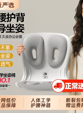 本博护腰坐垫久坐办公神器座姿椅垫靠背一体人体工学支撑腰部靠垫
