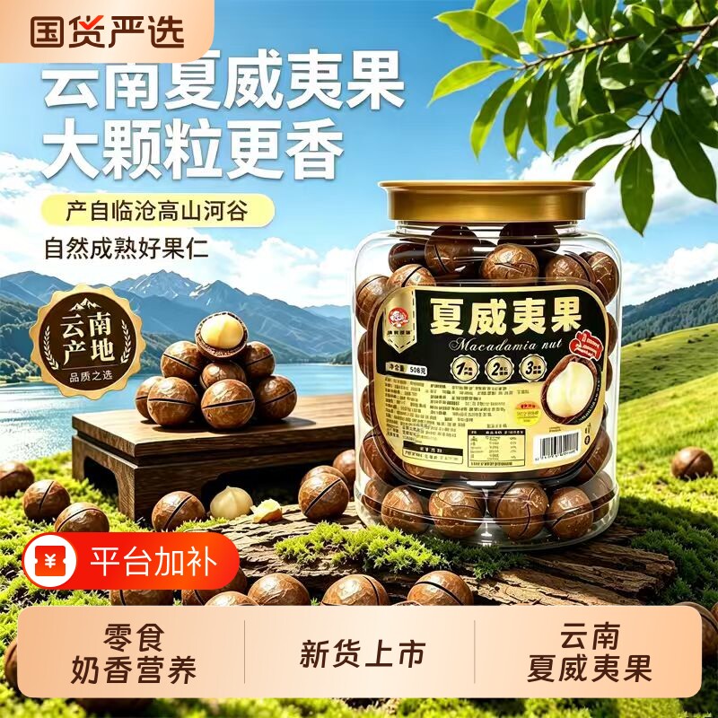 云南夏威夷果坚果原味奶油味干果仁年货礼盒孕妇零食批发新货健康