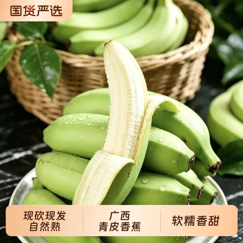 广西高山青皮香蕉现摘现发自然熟香甜软糯整箱新鲜应季水果单根