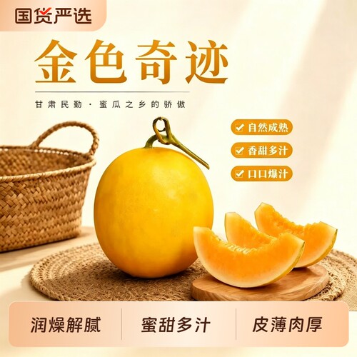 民勤黄河蜜瓜甜瓜新鲜水果
