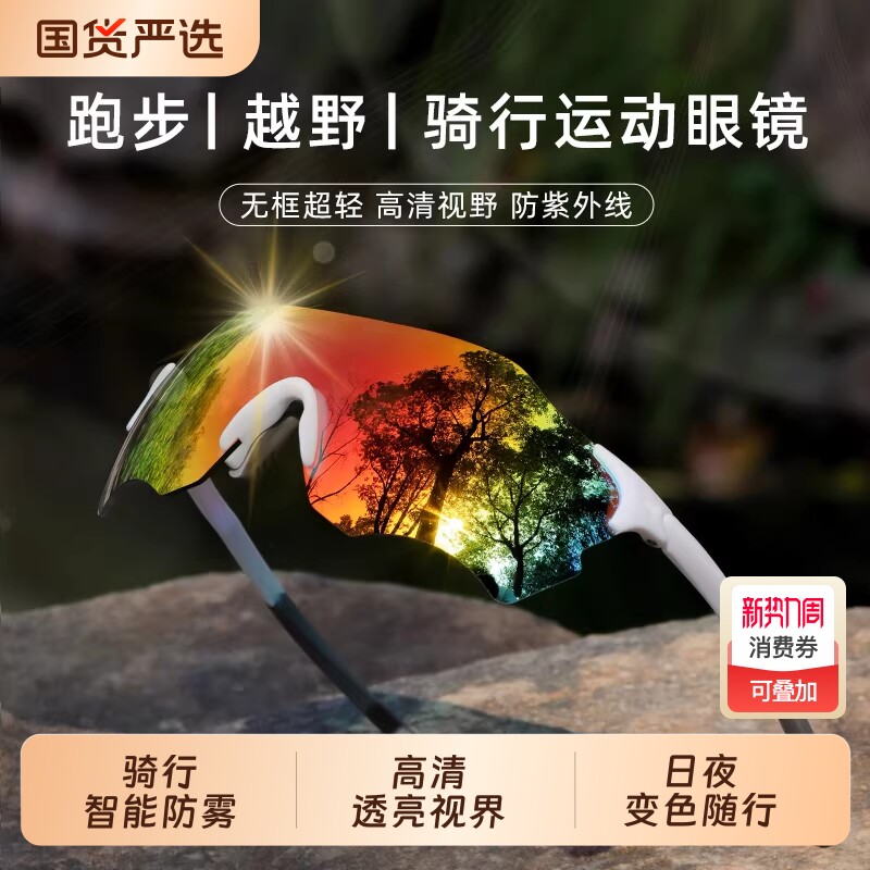骑行眼镜变色日夜两用户外专业运动防风跑步骑车专用自行车护目镜