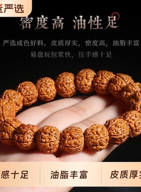 双龙纹爆肉小金刚菩提子手串男士手链文玩佛珠核桃盘玩菩提念珠