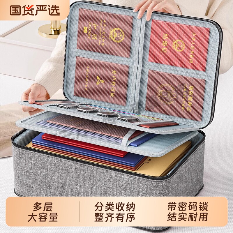 证件收纳包盒家用神器家庭出生证户口本文件证书密码卡包整理箱袋