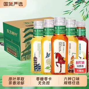 东方树叶无糖茶饮料茉莉花茶500ml/瓶装整箱乌龙茶青柑普洱红绿茶