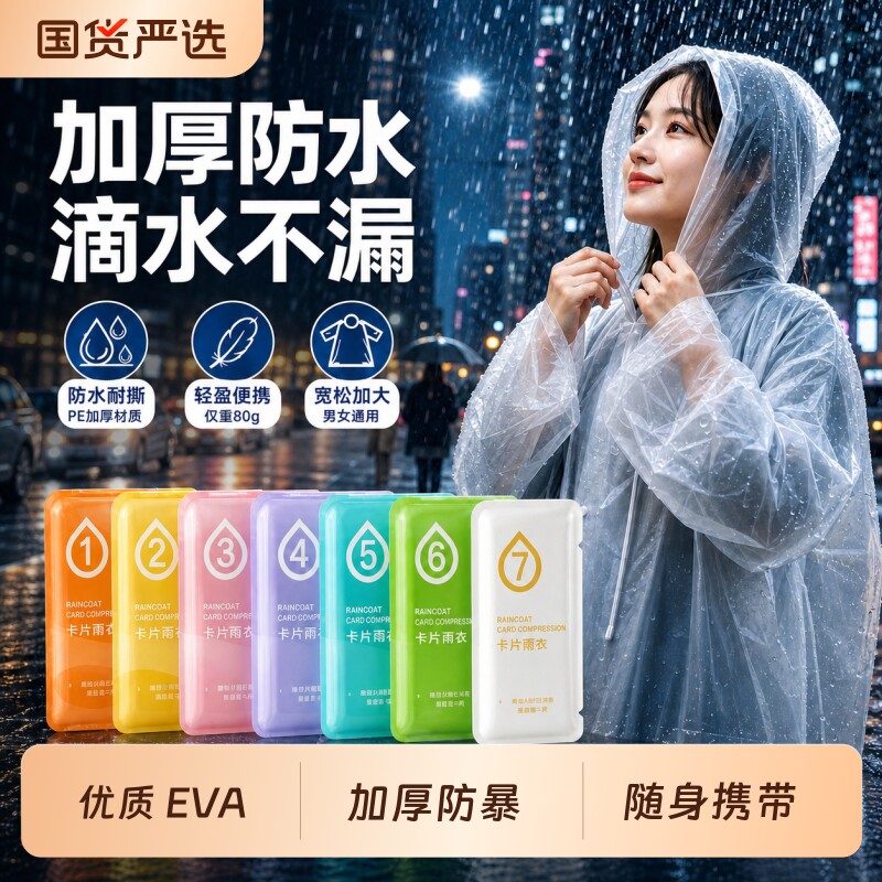 2026新款加厚便携一次性雨衣片图片