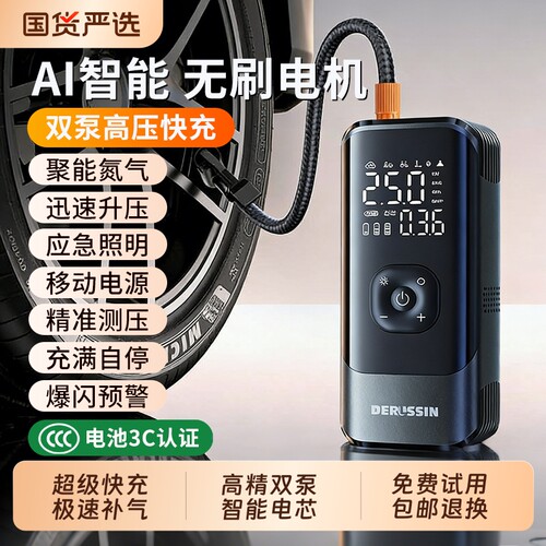 【连续三年全网热销】车载充气泵
