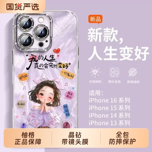 【闪粉镜头膜】适用苹果手机壳