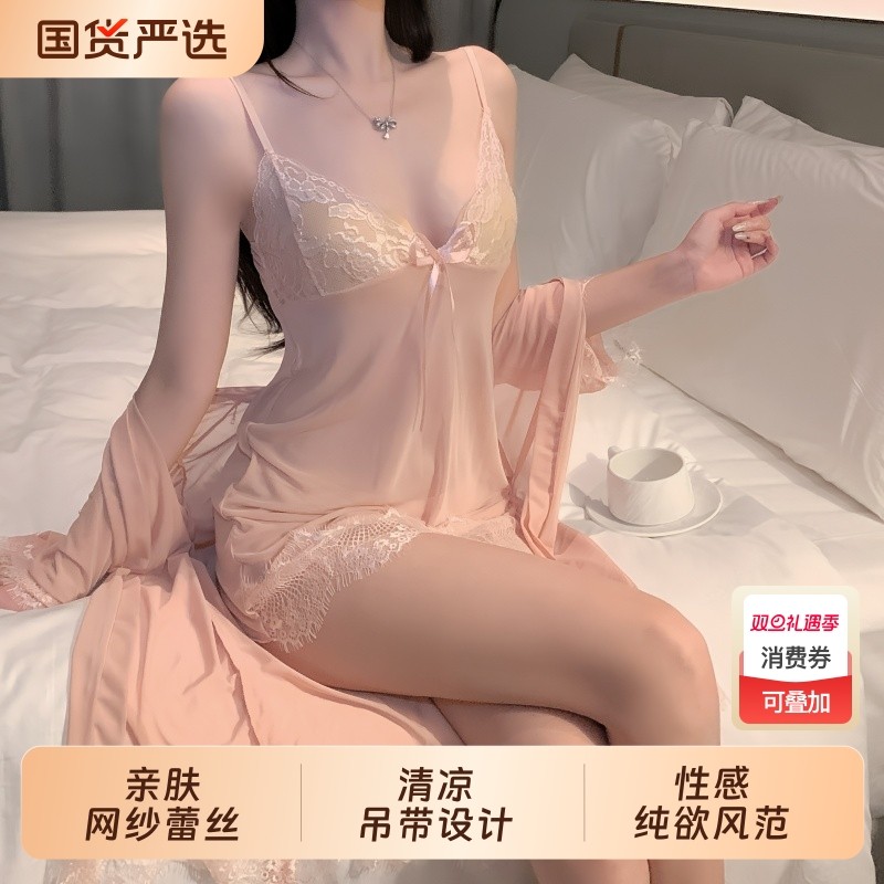 ANGELIAJOJOO性感蕾丝睡裙夏季纯欲风2025新款睡衣女