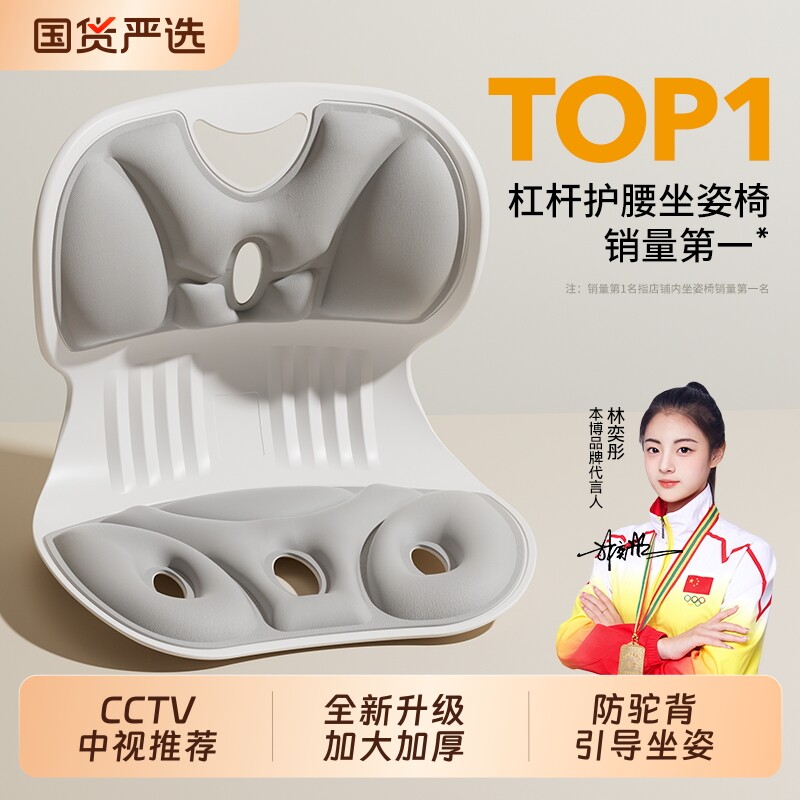 本博人体工学坐姿椅座椅靠垫护腰坐垫神器护腰坐姿椅防驼背支撑