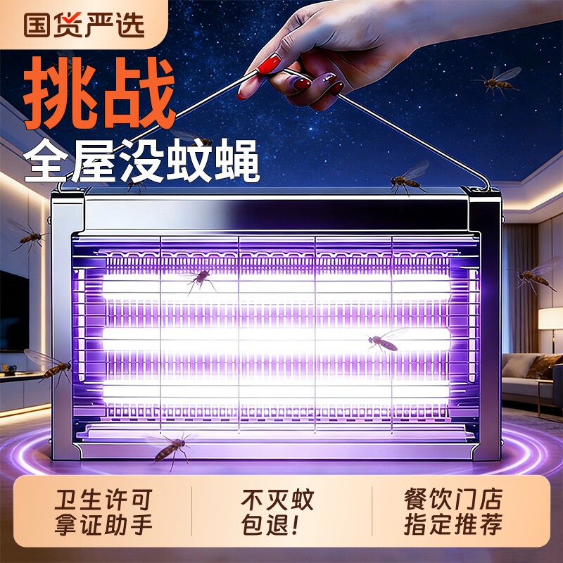 灭蚊灯灭蝇灯苍蝇捕捉器室内家用餐厅饭店商铺驱蚊神器诱捉电蚊子