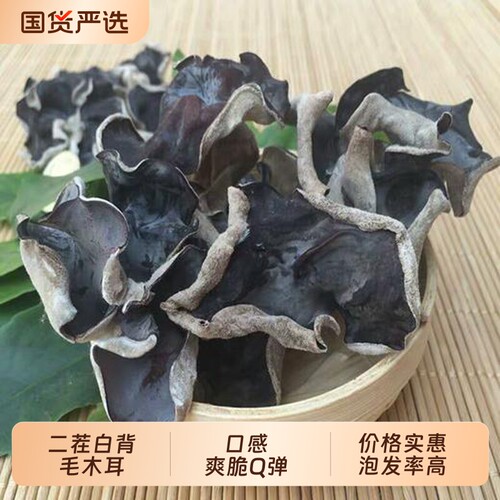 脆木耳干货500克白背毛木耳肉厚