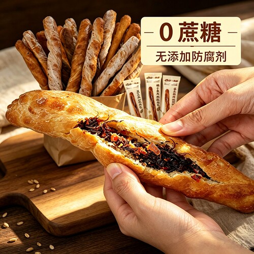 每日赞树枝法棍面包早餐学生点心