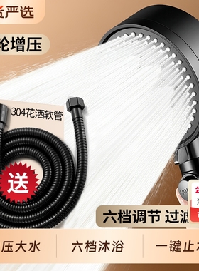 增压花洒喷头过滤淋浴套装家用CNAS超强水龙头浴室热水器大面板