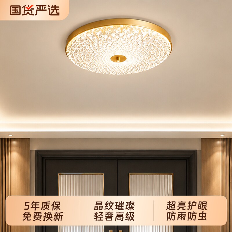 阳台吸顶灯户外防水防蚊虫别墅大门口照明灯雷达感应门厅灯入户灯图片