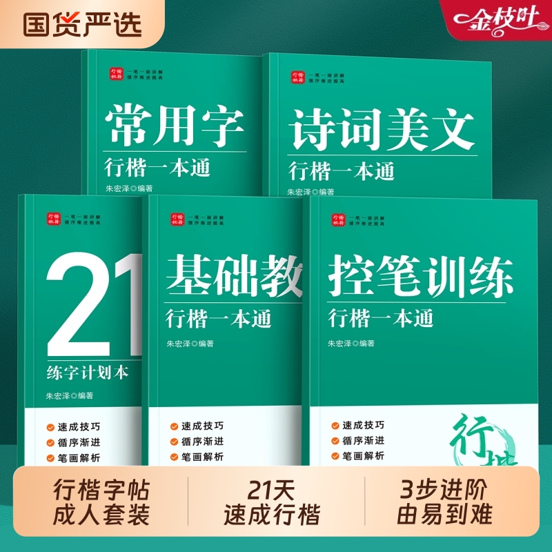 行楷一本通练字帖成人速成套装