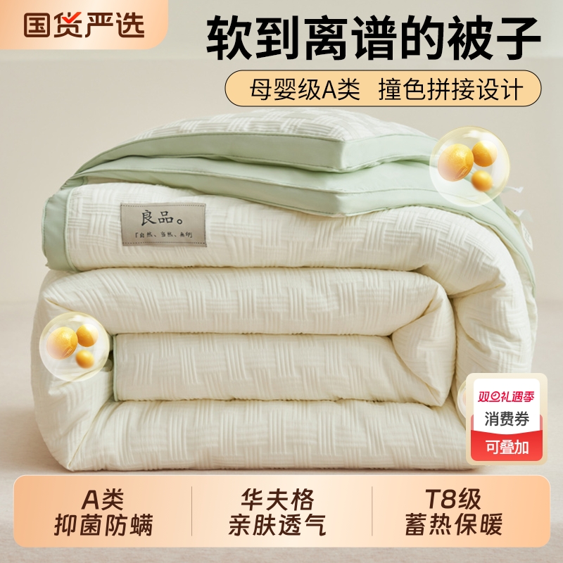 a类大豆纤维被子被芯冬被加厚保暖春秋被棉被褥单人冬天厚被子