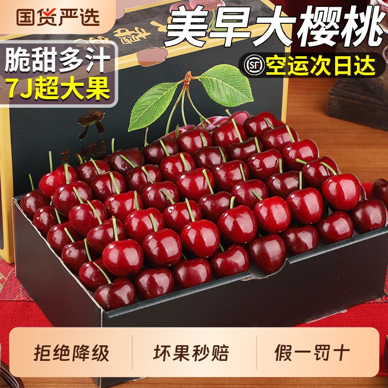 顺丰速达 大连美早樱桃5斤礼盒装当季车厘子新鲜水果包邮现货生鲜