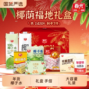 春光海南特产椰子水椰汁椰饮料三亚零食大礼包年货礼盒企电解质