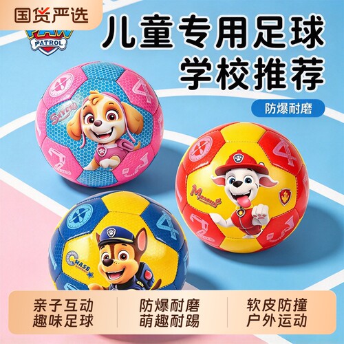 汪汪队儿童足球2号球幼儿园宝宝2-4岁拍拍球皮球户外运动球类玩具