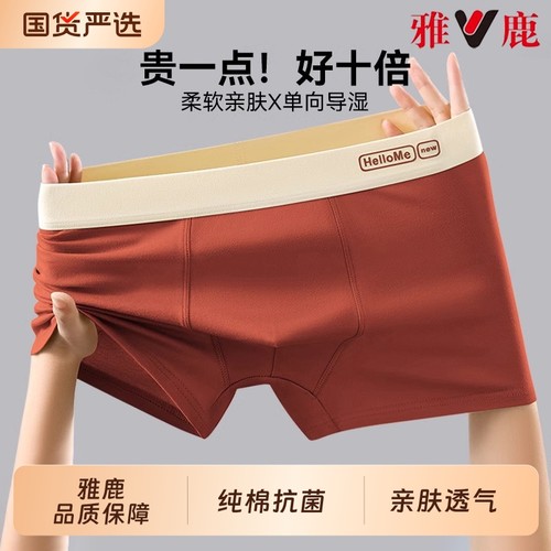 内裤男款纯棉四角裤男士透气抗菌