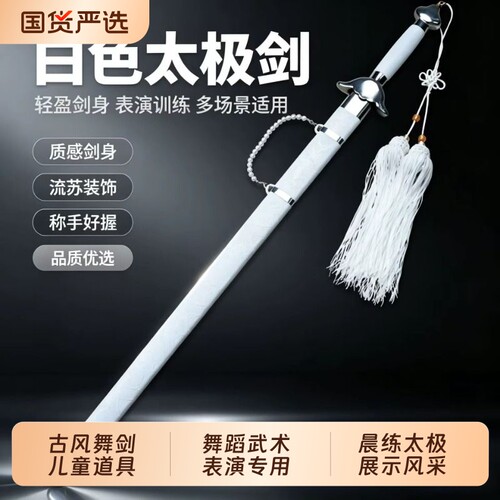 武术太极剑舞蹈表演拍照软剑